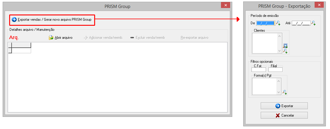 Módulo para gerar o arquivo PRISM