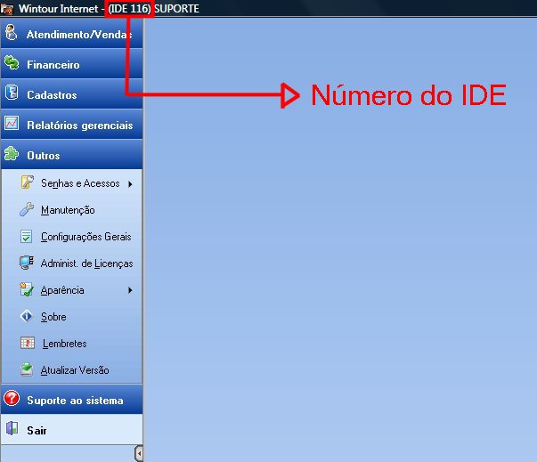 Identificação do IDE do sistema