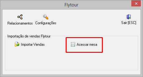 Acesso a mesa de importação automática