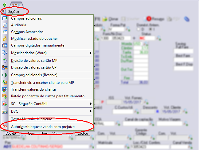 Alerta exibido nas emisões sem autorização para ser salva com prejuízo ou previsão de lucro igual a zero.