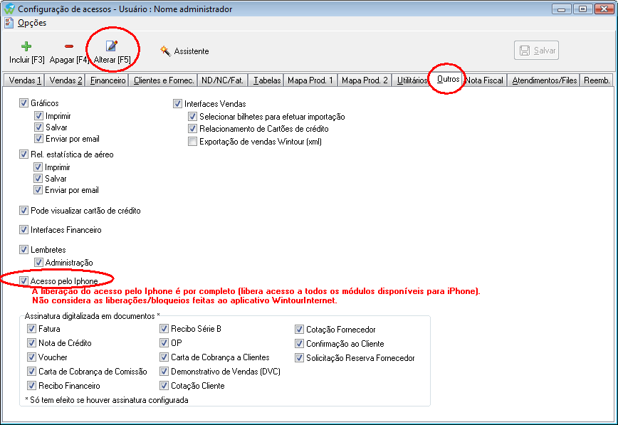 Autorizando acesso para dispositivos móveis