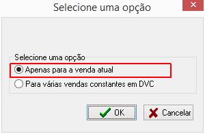 Mesclar contrato para a venda atual