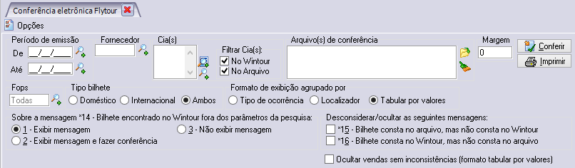 Módulo de conferência eletrônica Flytour