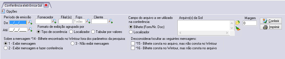 Módulo de conferência eletrônica GOL