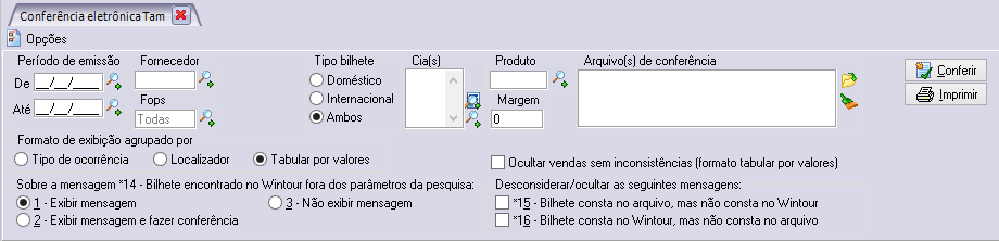 Módulo de conferência eletrônica TAM