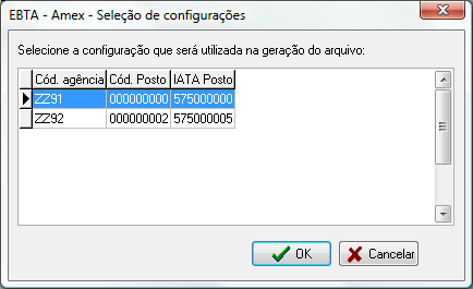 Seleção de Iata Posto