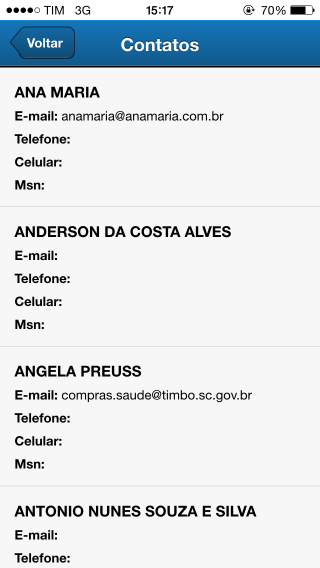 Visualizando contato de clientes