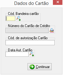 Campos para cadastro de dados de cartão de crédito