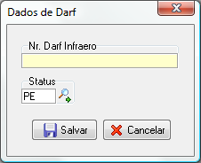 Inclusão do número do Darf e alteração do Status