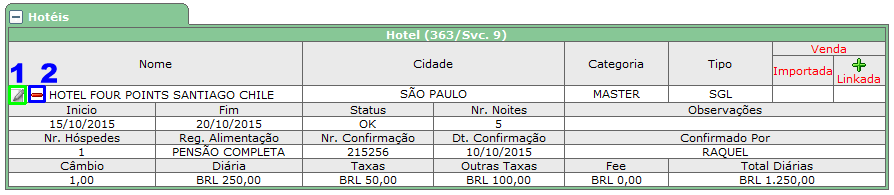 Editar serviço de Hospedagem