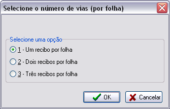 Impressão de voucher série B