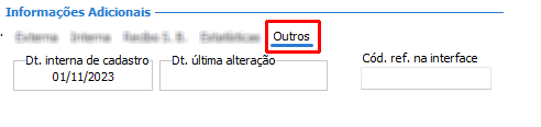 Informações adicionais da venda aba Outros