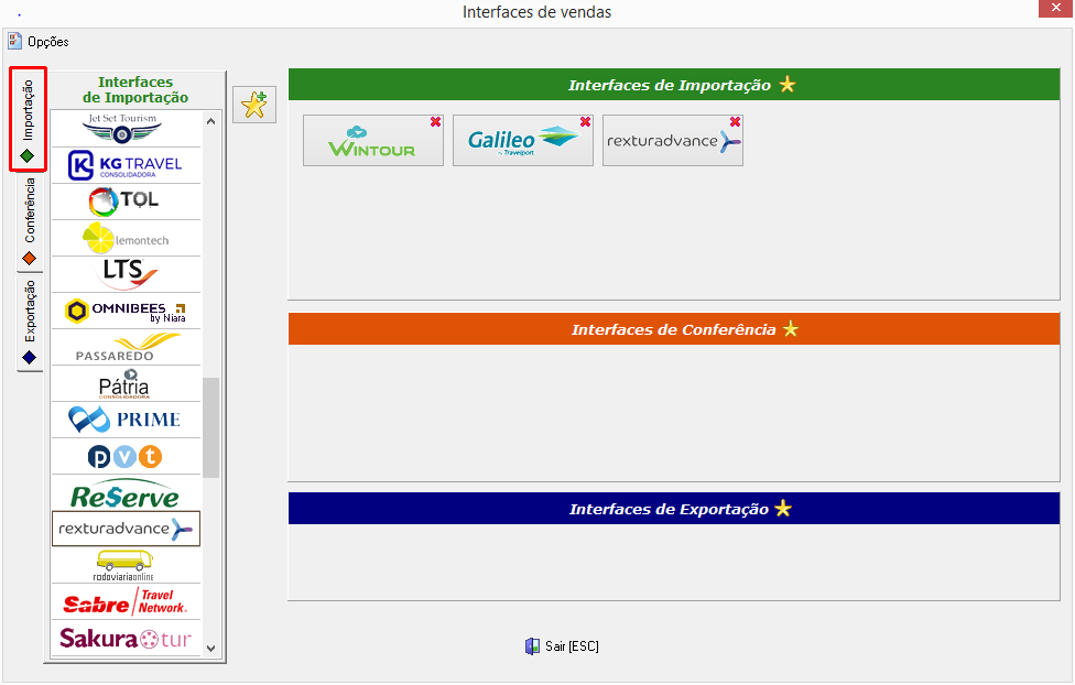 Interface de vendas Wintour