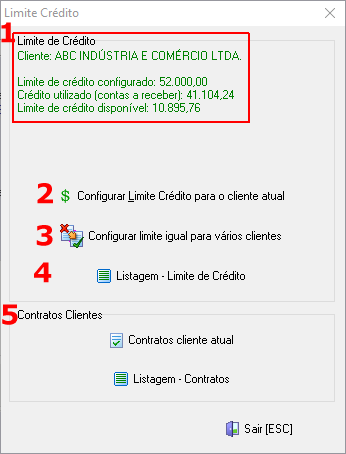 Módulo de cadastro de limite de crédito e contrato de clientes