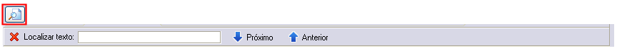 Botão de localizar texto