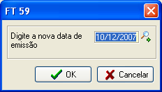 Alterando data de emissão de uma fatura