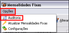 Módulo de exibição de Auditoria das mensalidades Fixas