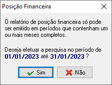 Mensagem de alerta quando o balancete por regime de competência é exibido com períodos que não comtemplam meses completos