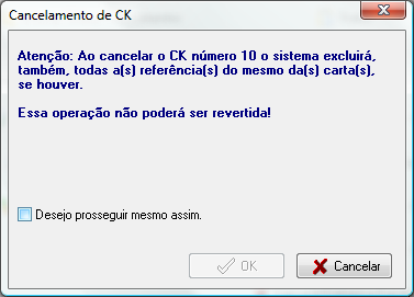 Filtros para geração do relatório de processo de Kandir