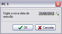 Alterando data de emissão de um parcelamento