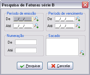Pesquisa de fatura série B