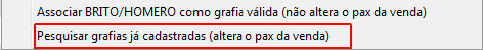 Selecionando a opção [Pesquisar grafias já cadastradas]