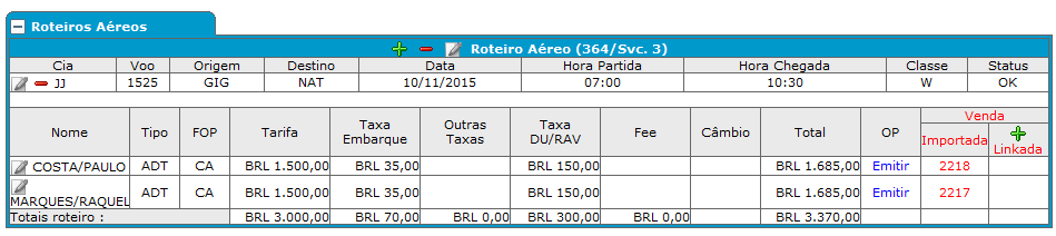 Passageiros da reserva no serviço de aéreo