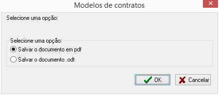 Inclusão dos modelos de contratos no Wintour