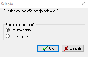 Permissão ou bloqueio de contas/grupo