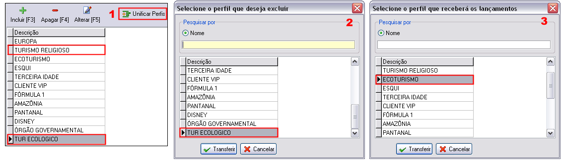 Unificar Perfis