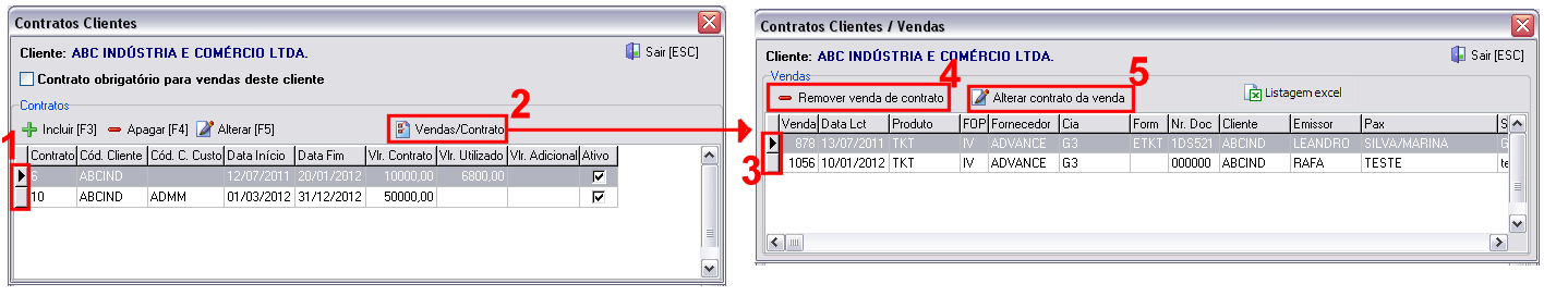 Módulo para cadastro de contrato de clientes